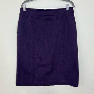 Orvis Purple Plum Cotton Blend Pencil Knee Length Pockets Skirt Women’s Size 12‎